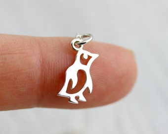 Tiny Penguin Necklace - Sterling Silver Tiny Penguin Necklace - Penguin Jewelry - Penguin Pendant  Baby Penguin Arctic Charm  Bird Necklace