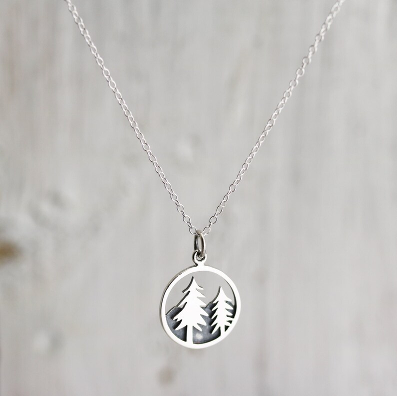 Pine Tree Necklace Wilderness Jewelry Fir Tree Necklace - Etsy