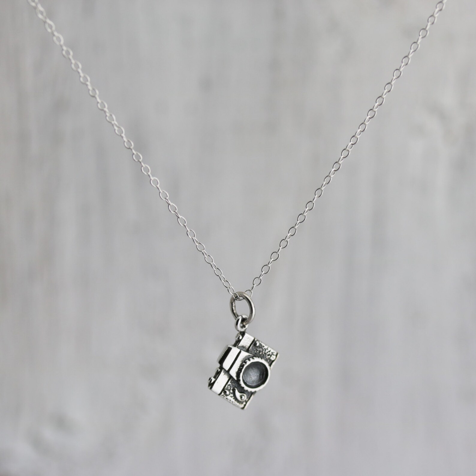 Camera Necklace Sterling Silver Camera Necklace Tiny Etsy