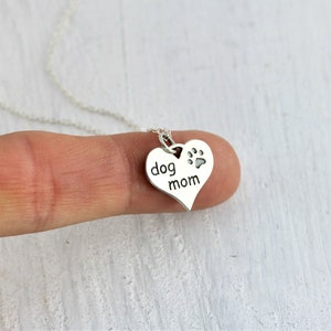 Dog Lover Gift for Dog Mom Necklace, Animal Jewelry for Veterinarian Gift, Dog Paw Print Heart Pendant, Dog Owner Gift for New Puppy Mom image 3