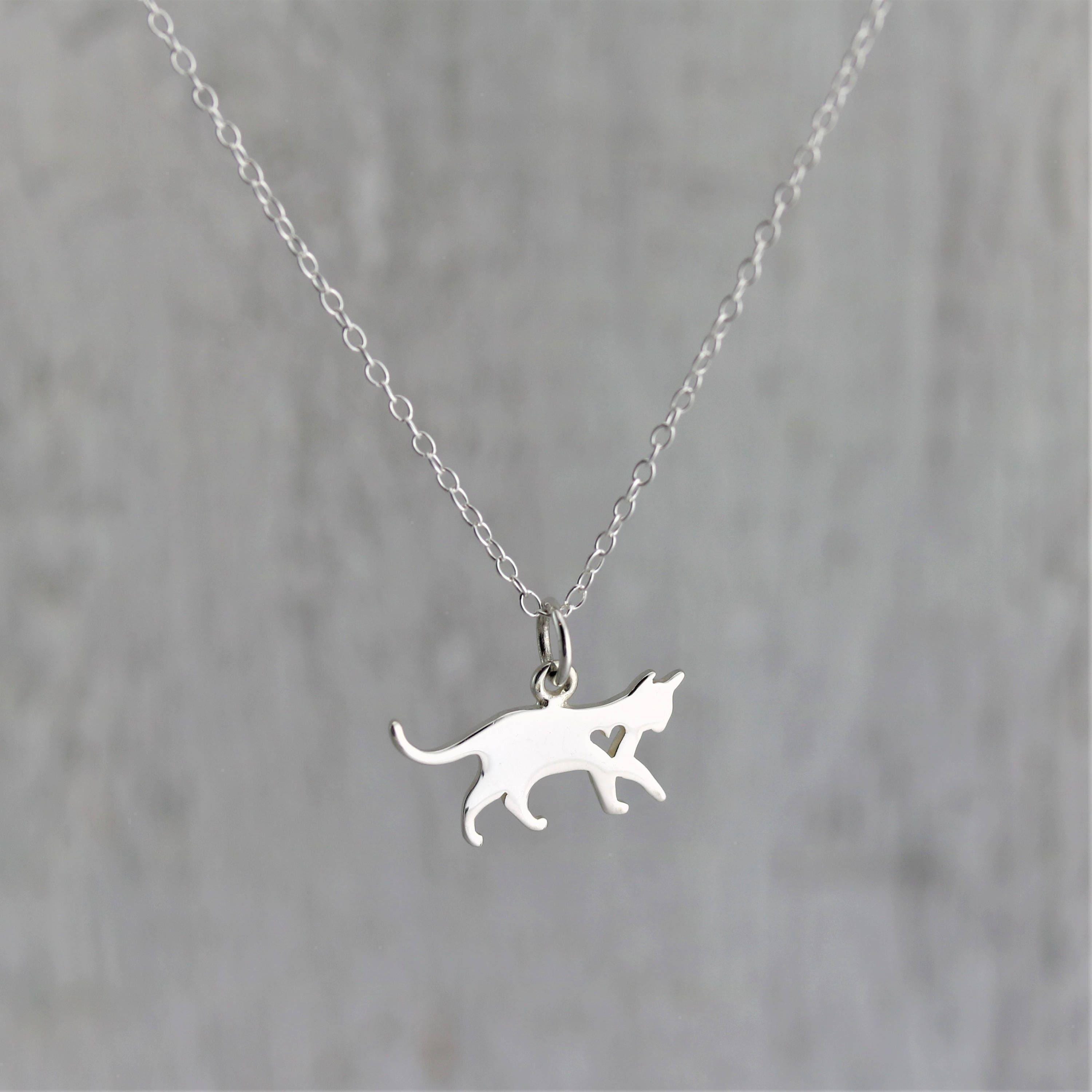 Collana con gatto scintillante – Ciondolo a forma di gattino