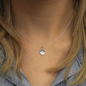 Earth Elements Necklace, Earth Element Mountain Necklace, Mountain Jewelry, Four Elements Necklace for Taurus, Virgo, Capricorn Earth Symbol