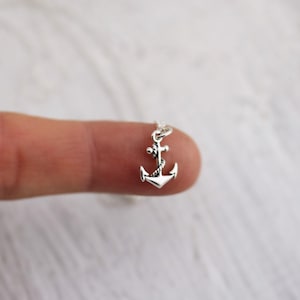 Anchor Necklace - Sterling Silver Tiny Anchor Necklace - Sailing Necklace - Nautical Necklace - Refuse to Sink