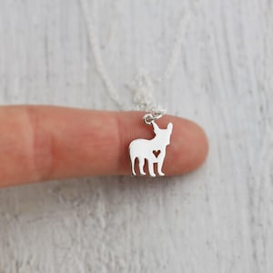 French Bulldog Necklace - Sterling Silver French Bulldog Necklace  -French Bulldog Jewelry -Frenchie Charm - Frenchie Jewelry - Dog Necklace