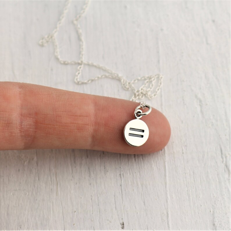 Silver Equal Symbol Necklace Gay Pride Jewelry LGBT Gifts Etsy