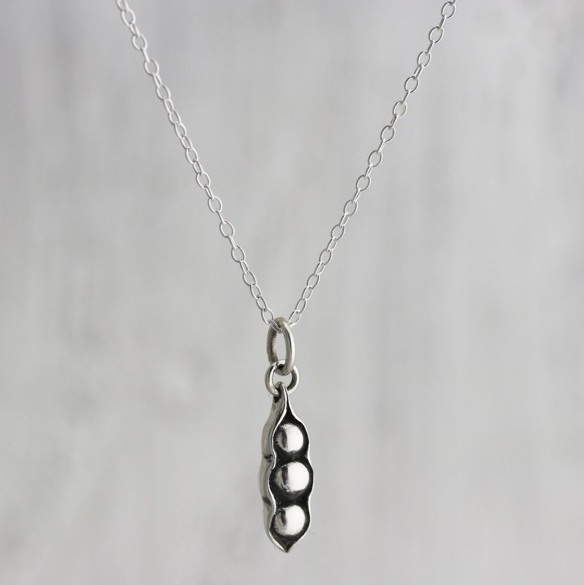 Three Peas in a Pod Necklace Sterling Silver Three Peas in a - Etsy