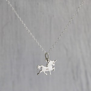 Unicorn Necklace Sterling Silver Tiny Unicorn Necklace Unicorn Lover Gift Unicorn Jewelry Unicorn Birthday Girls Unicorn Pendant image 5