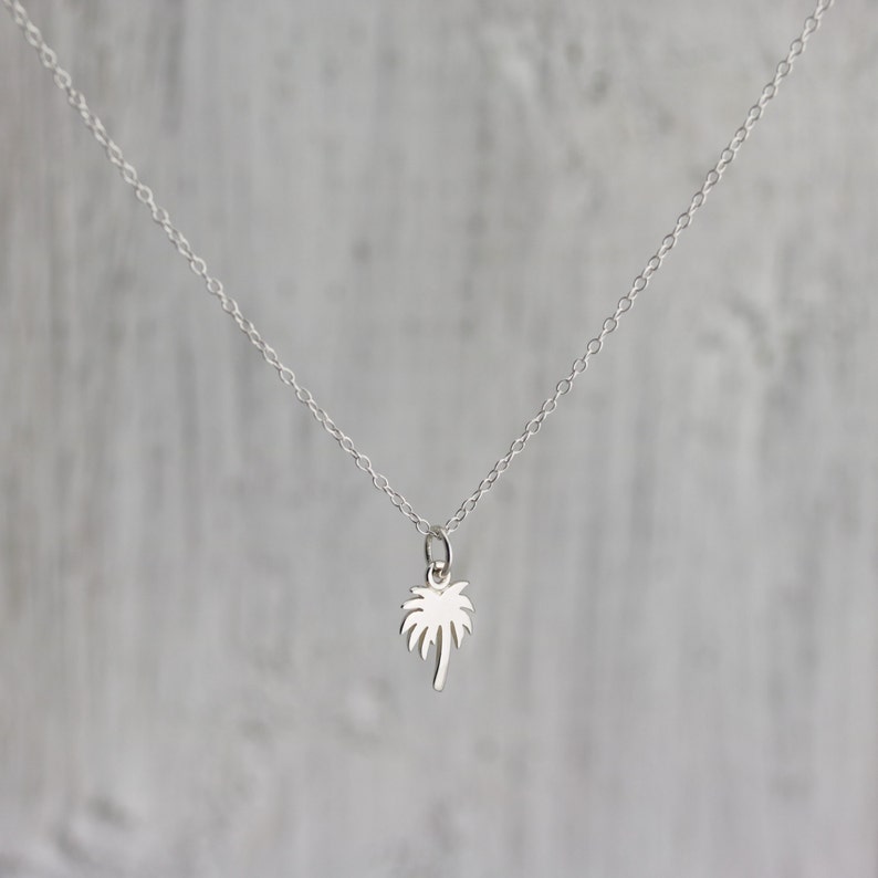 palm tree charm necklace