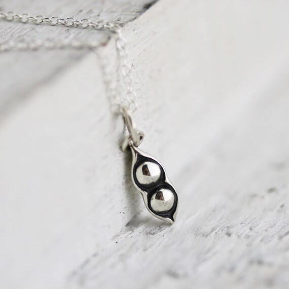 Pea pod necklace sterling silver sale