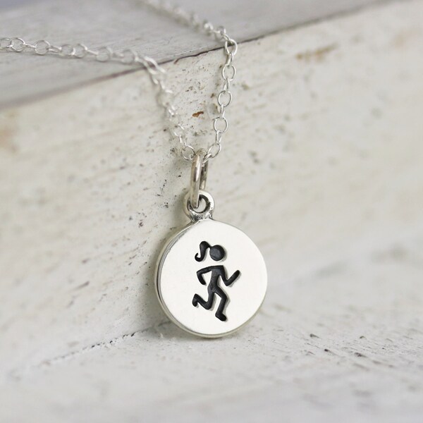 Runner Girl Necklace Etsy