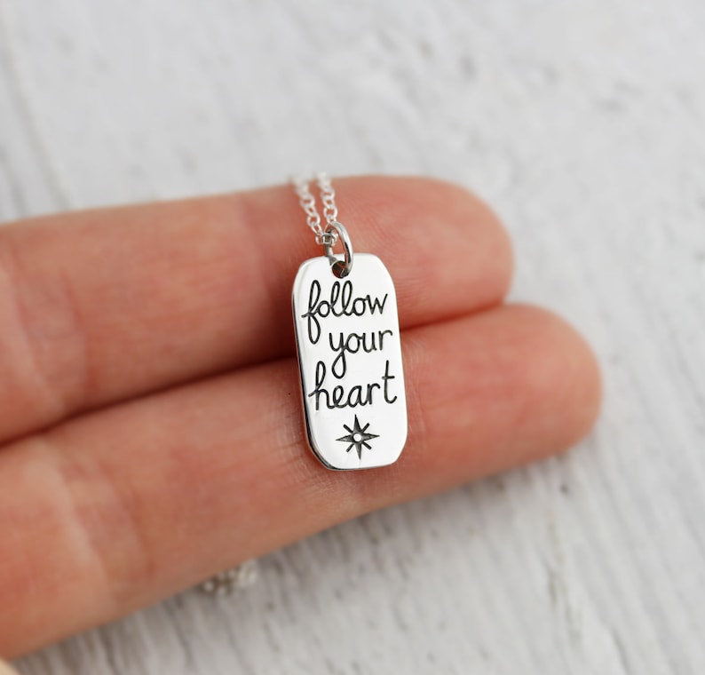 Follow Your Heart Necklace Sterling Silver Follow Your
