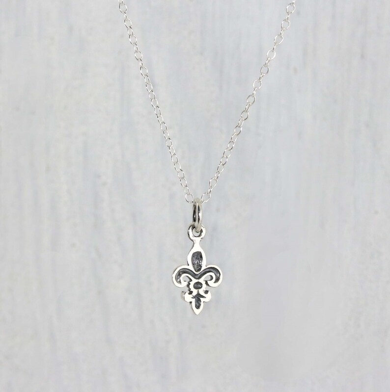 Fleur De Lis Jewelry Sterling Silver Fleur De Lis Necklace Etsy