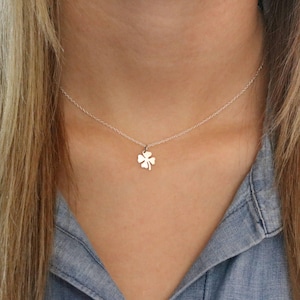 Good Luck Gifts, Four Leaf Clover Necklace Silver Good Luck Charms, Clover Leaf Jewelry, Luck Necklace Sterling Silver Clover Necklace