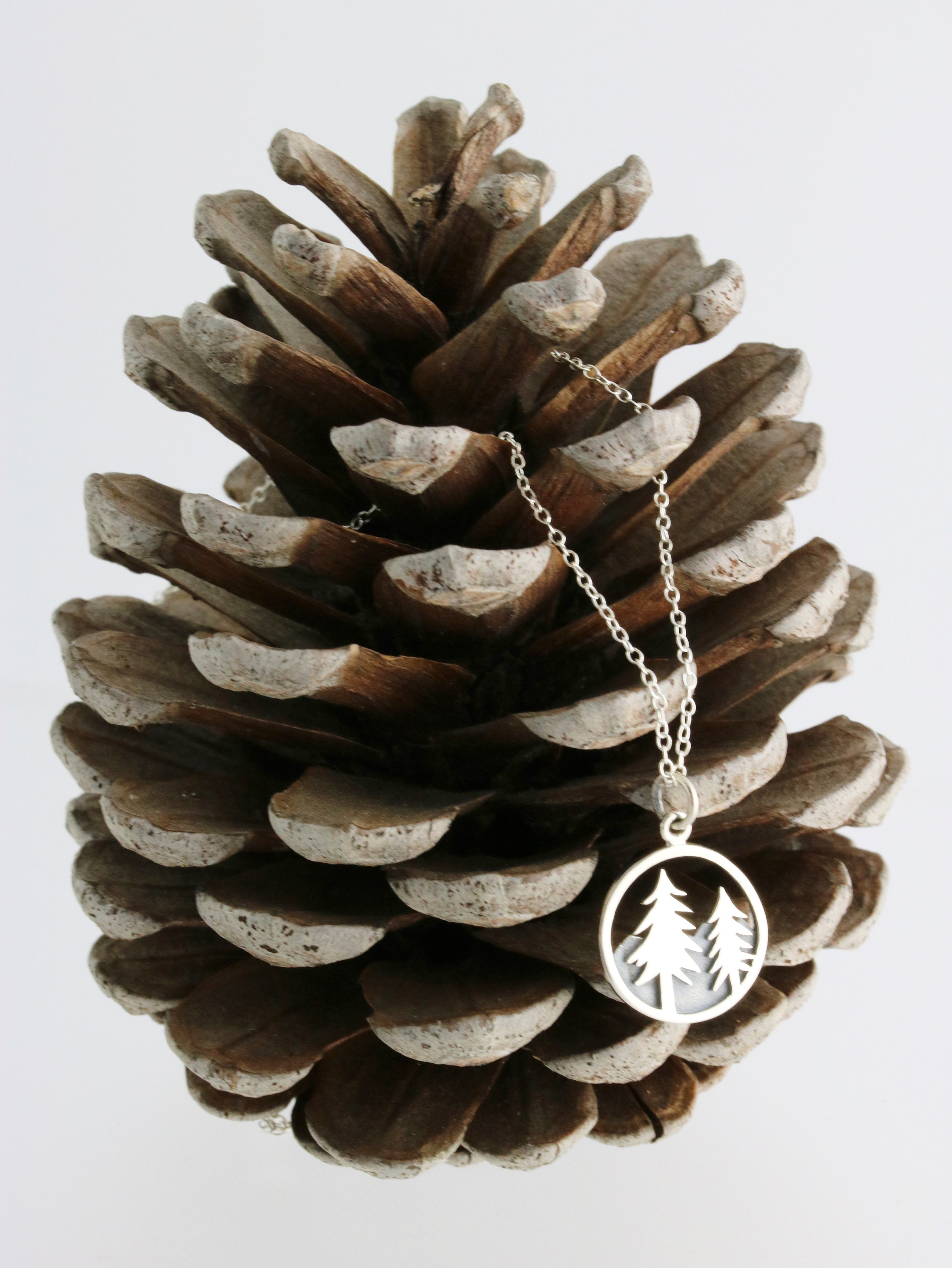 Pine Tree Necklace Wilderness Jewelry Fir Tree Necklace Etsy