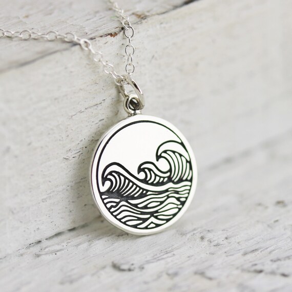 Etsy wave necklace discount