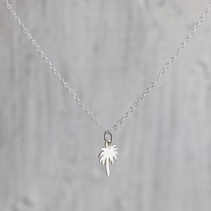 sterling silver palm tree necklace