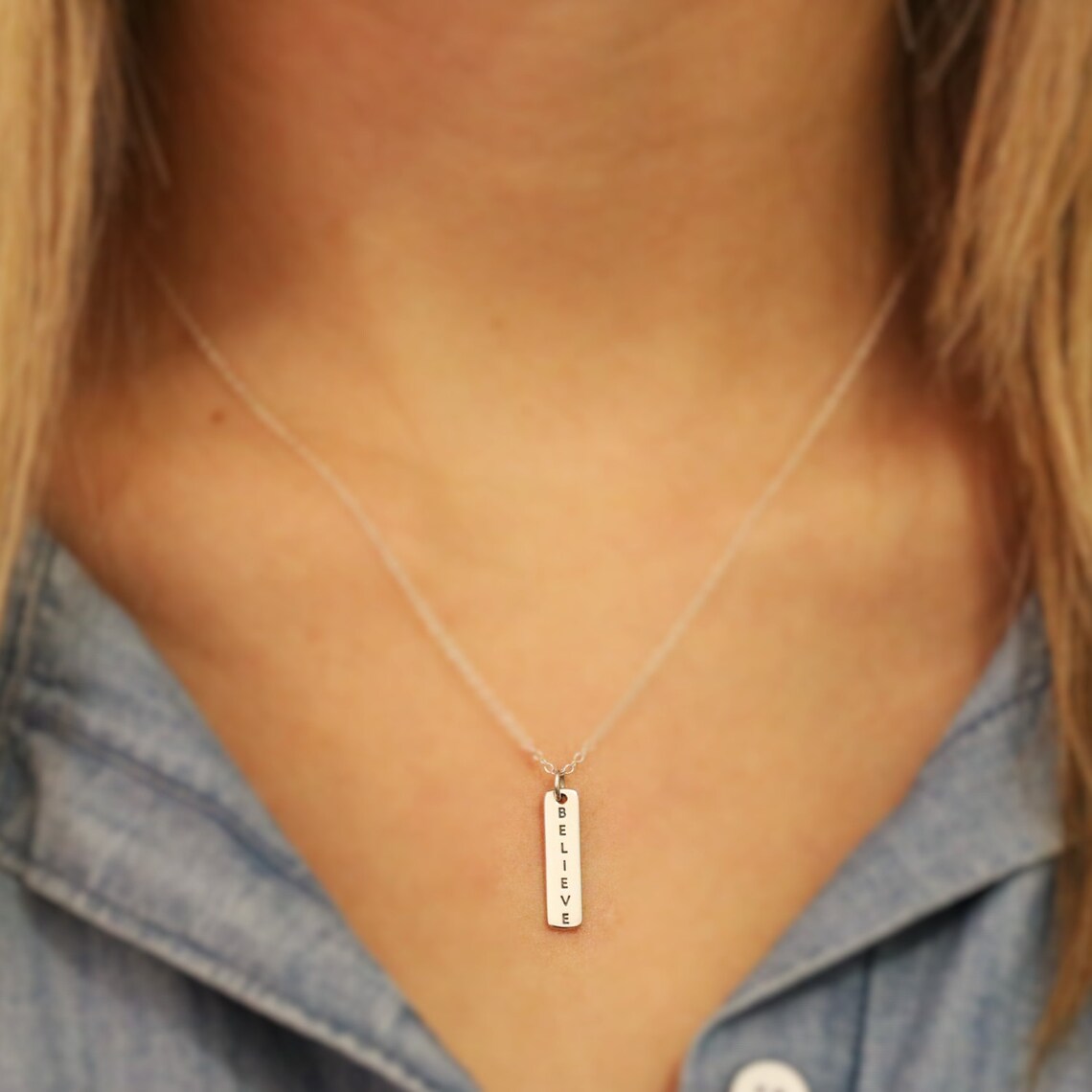 Believe necklace silver Clearance