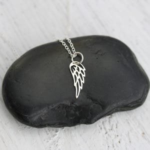 Tiny Angel Wing Necklace - Sterling Silver Angel Wing Necklace - Small Wing Necklace - Bird Wing Necklace - Silver Wing Necklace - Tiny Wing
