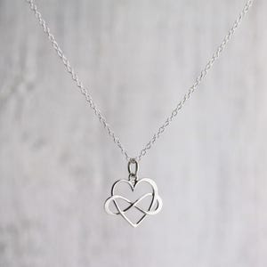 Infinity Heart Necklace - Sterling Silver Inifinity Heart Pendant ...