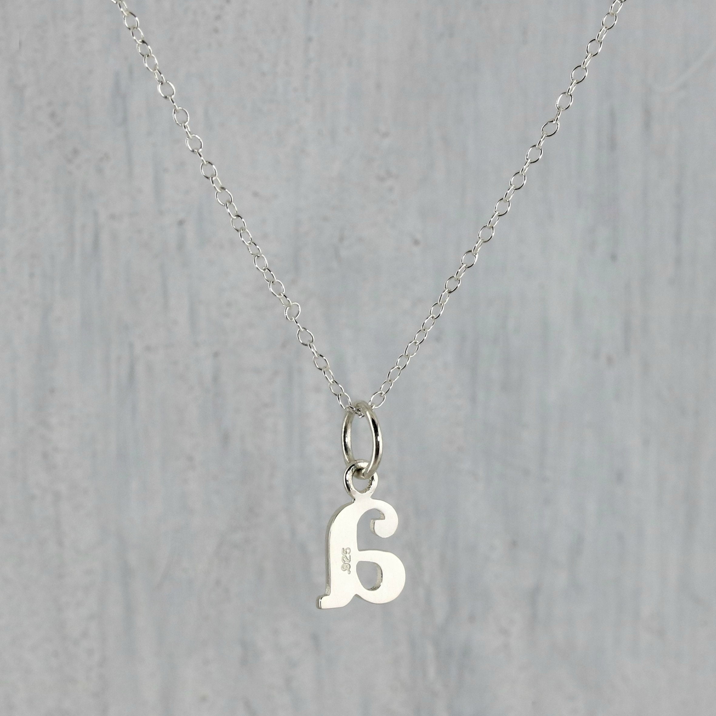 Sterling Silver Lower Case Initial 