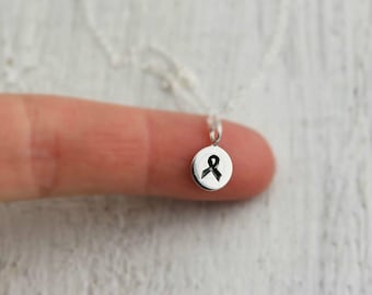 Borstkankerbewustzijnssieraden, cadeau voor kankeroverlevende voor kankerpatiënt, ketting kankerlint, bestrijding van kankerondersteuning cadeau voor haar