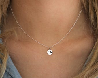 Sterling Silver Scorpio Zodiac Necklace: Astrology Gift