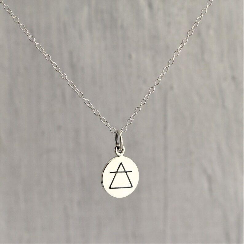 Air Element Necklace 4 Elements Symbol for Air Symbol Etsy