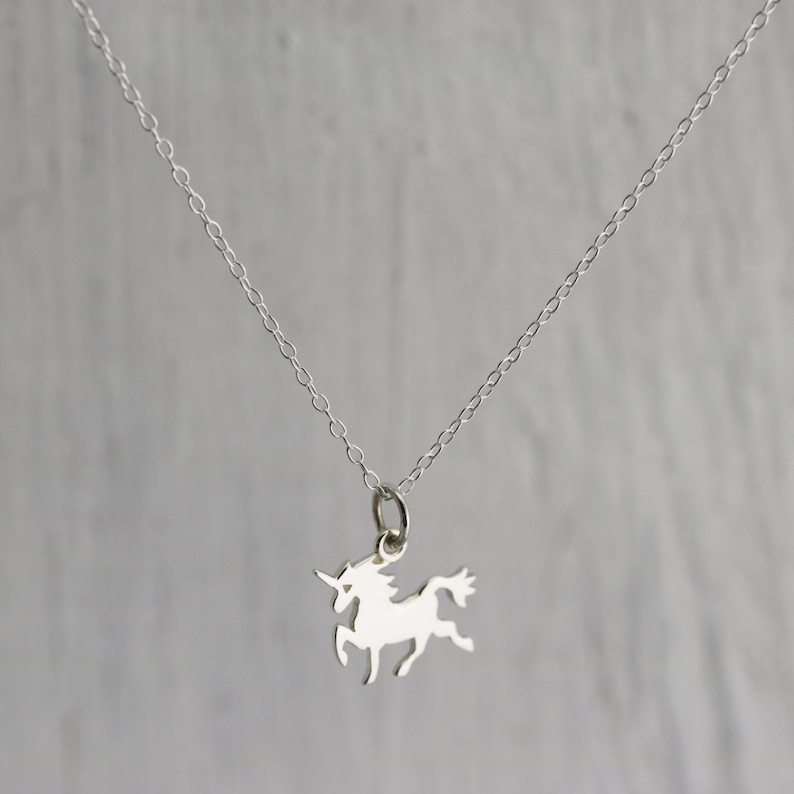 Unicorn Necklace Sterling Silver Tiny Unicorn Necklace Unicorn Lover Gift Unicorn Jewelry Unicorn Birthday Girls Unicorn Pendant image 4