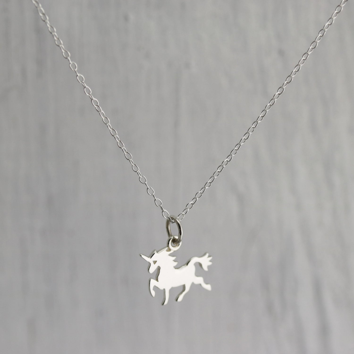 Wholesale Lot of 20 pcs Silver Petite Unicorn Necklace for Unicorn Theme Parties 
