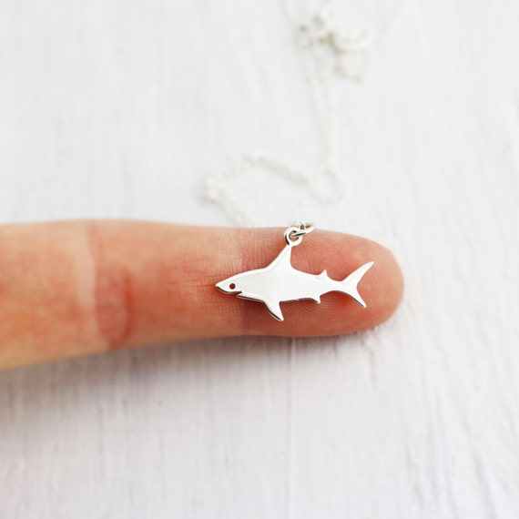 silver shark pendant