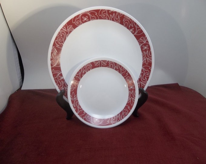 Corelle Bandhani 20 Pc Dinnerware Set Serves 4 Red Corelle Mugs