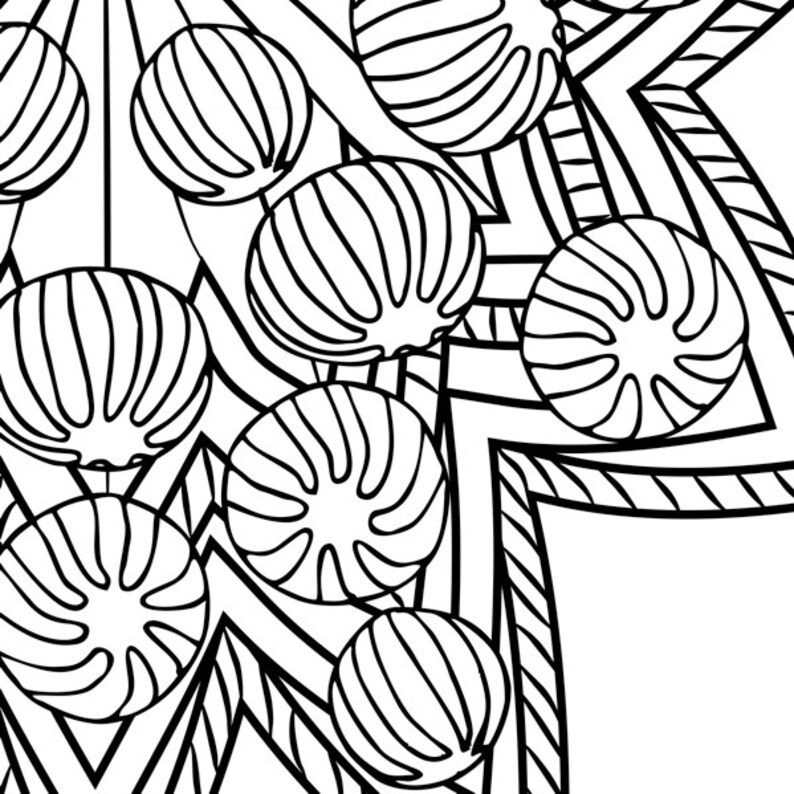 Hard Candy Pinwheel Mandala Adult coloring page printable | Etsy