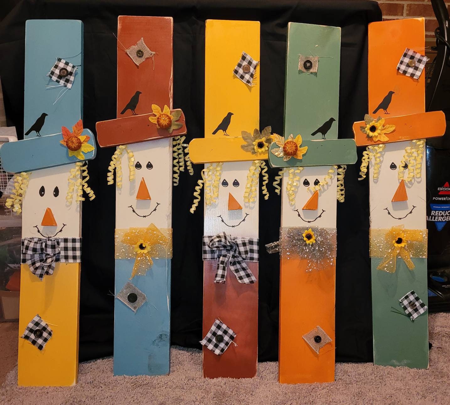 Handmade wood scarecrow indoor and outdoor use Etsy