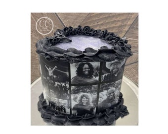 Photo Collage Edible Image Cake Wrap Strip