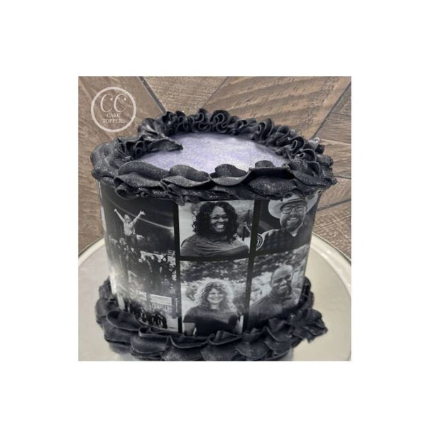 Photo Collage Edible Image Cake Wrap Strip