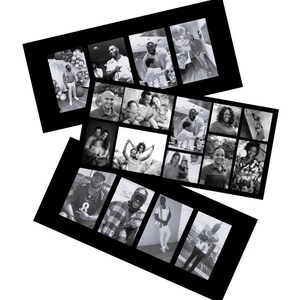 May include: A collage of black and white photos featuring people of different ages and ethnicities. The photos are arranged in a grid pattern and show people smiling, laughing, and interacting with each other.