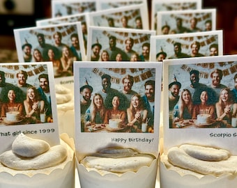 Edible Polaroid Pictures (12) for Cupcakes, Cakes and Cookies Customized With Photos