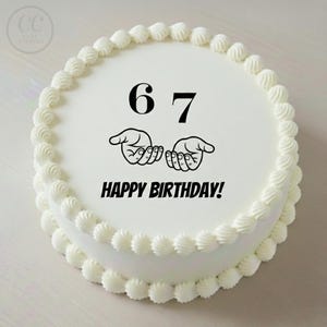 6 7 Burn-Away Cake Custom Edible Image Cake Topper Set