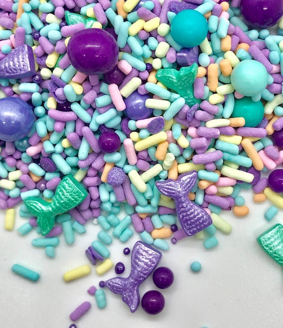 Mermaid Tail Cupcake Sprinkles 4 oz Mermaid Cake Sprinkles Teal Mermaid Tail Cake Sprinkles Teal Mermaid Tails Cupcake Sprinkles