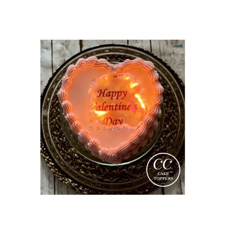 Burn-Away Cake Custom Edible Image Cake Topper Set image 4