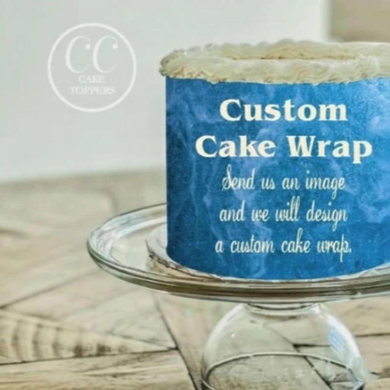 Custom Cake Wrap Edible Image Frosting Strip zdjęcie 1