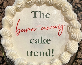 Burn-Away Cake Your 20s Have Expired Talk 30 to Me Edible Image Cake Topper Set