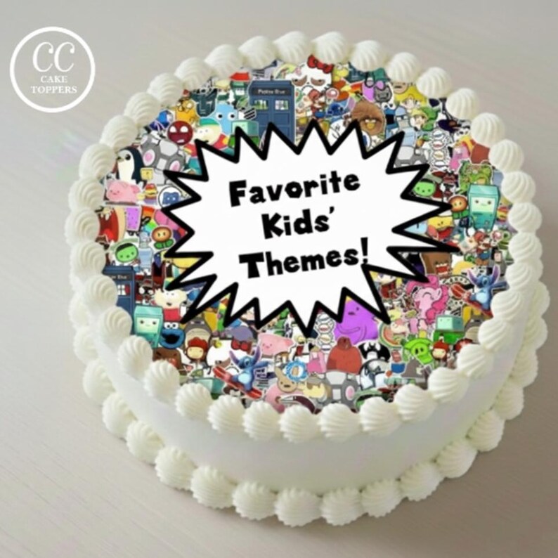 Personnages préférés des films TV Pop pour enfants, images comestibles pour cupcakes et décorations pour gâteaux - Personnalisation gratuite ! image 2