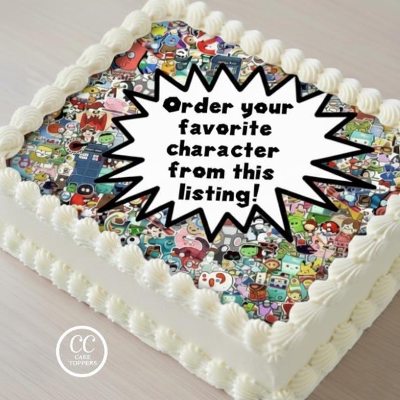 Personnages préférés des films TV Pop pour enfants, images comestibles pour cupcakes et décorations pour gâteaux - Personnalisation gratuite ! image 1