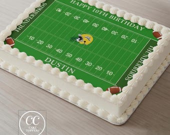 Football Field with Team Names & Logos Personalized Edible Images for Cakes