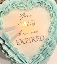 Burn-Away Cake Your 20s Have Expired Talk 30 to Me Edible Image Cake Topper Set