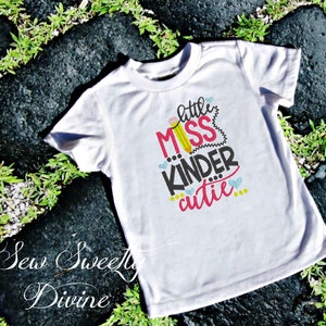 kindergarten shirt, first day of school shirt, back to school shirt, kindergarten, Kinder Shirt, kinder cutie, girl back to school shirt, image 3