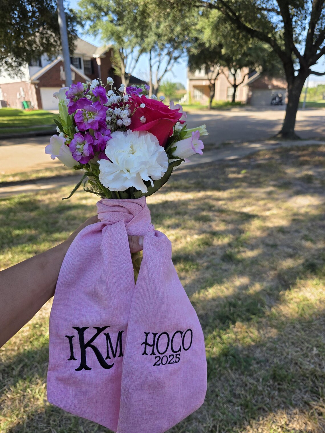 Custom Monogrammed Bouquet Sash for Homecoming & Prom – Personalized ...