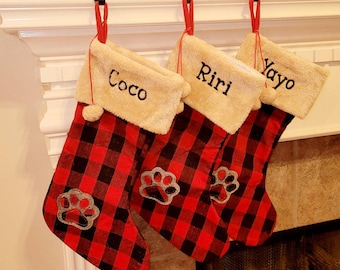 Dog stocking christmas, christmas, christmas stocking, embroidered pet stocking, Christmas stockings, dog stocking, puppy stocking, stocking