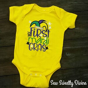 Mardi Gras Shirt, Mardi Gras, New Orleans, 1st Mardi Gras, baby mardi gras, Mardi Gras T-Shirt, Bead Shirt, Mardi Gras outfit, Fat Tuesday